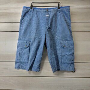 Marithe Francois Girbaud Blue Hudson Cargo Shorts Relaxed Fit Men’s 42 Vintage